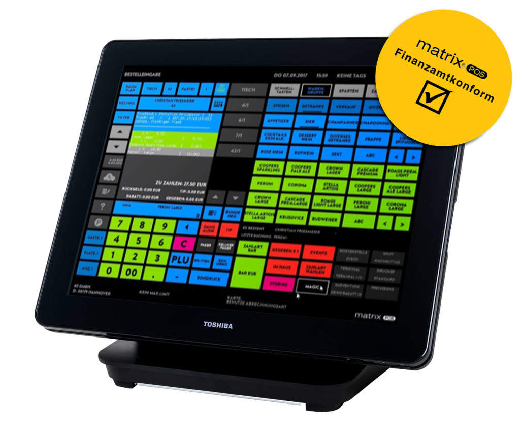 Matrix POS Kassensystem für die Gastronomieund Hotel