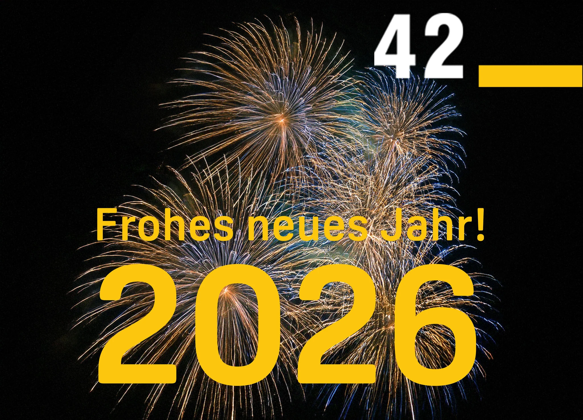 die 42 GmbH wünscht ein frohes neues Jahr