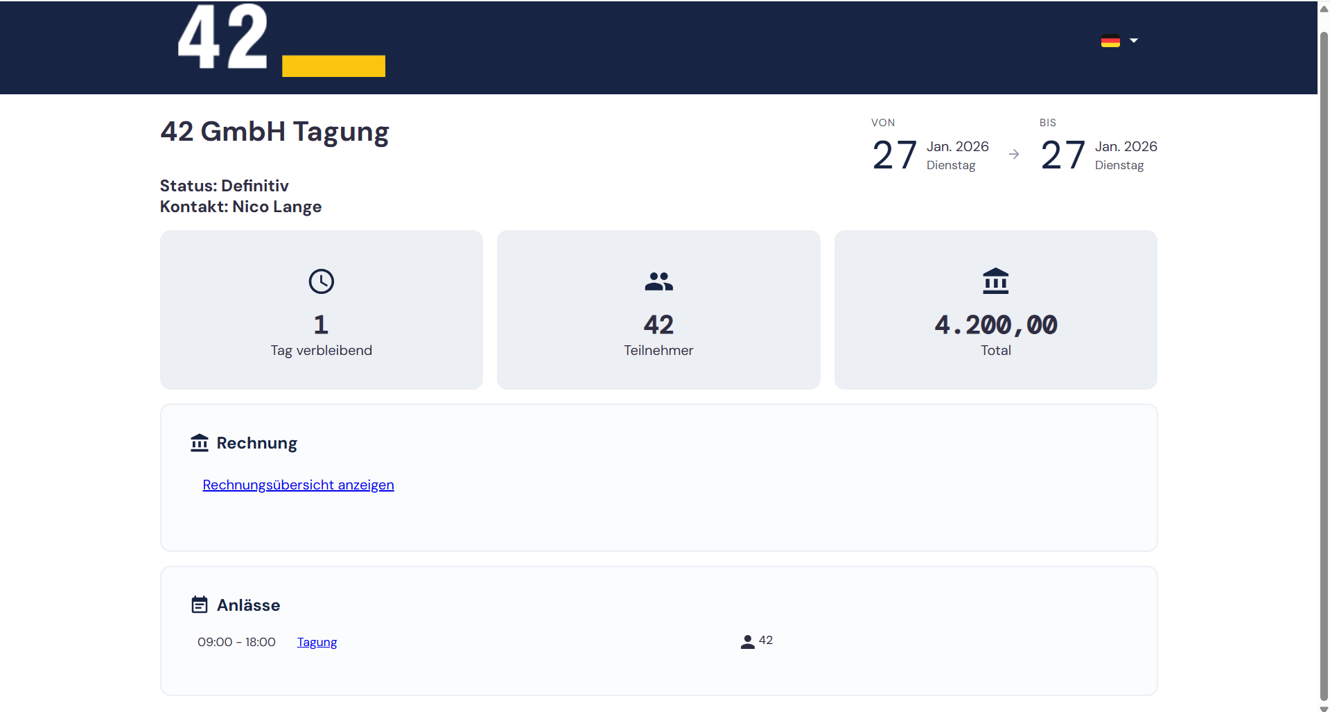 Guestline Veranstaltungsportal